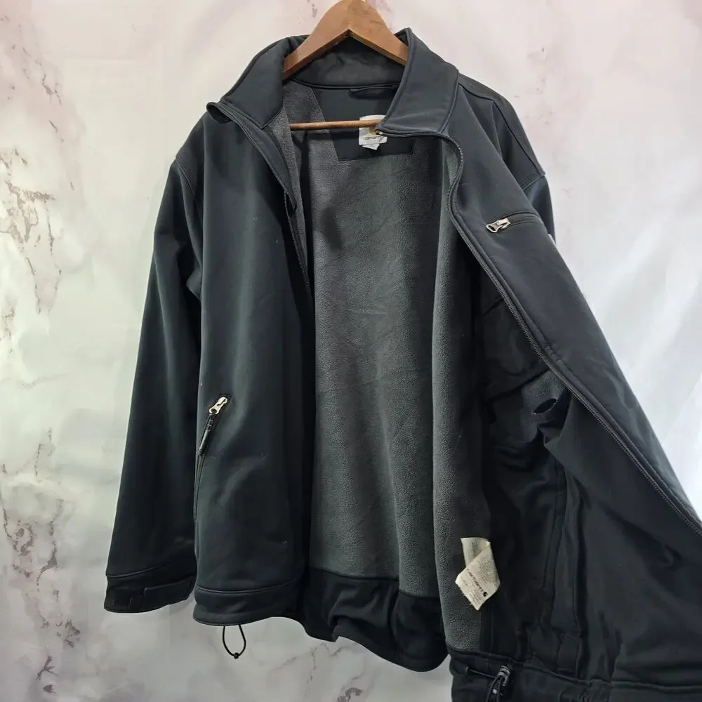 Carhartt Jacket Mens XL Black Wind Stopper Gore Softshell Full Zip Stretch Coat